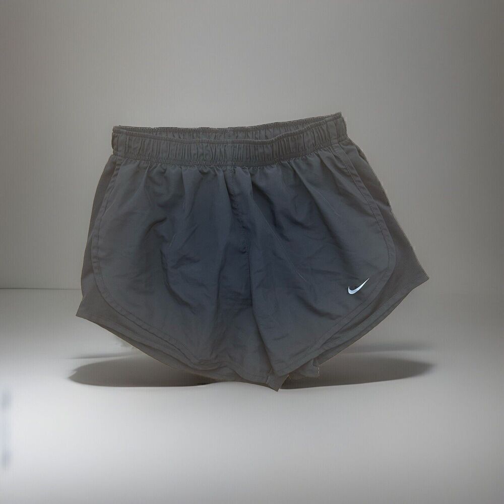 Women's Nike Dri-FIT Tempo Running Heather Black Lined Shorts Swoosh Size M ES